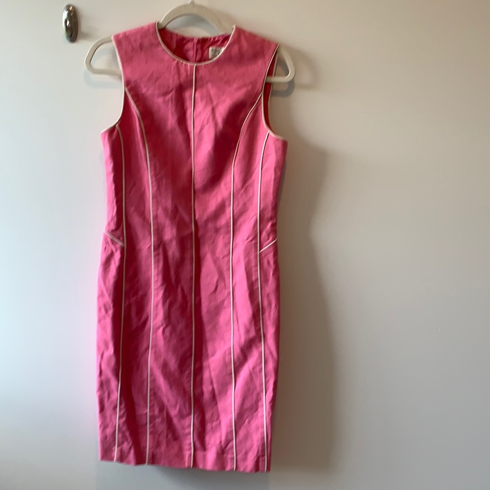 Perfectly Pink work dress. Is simple style but the detailing makes it stand out.